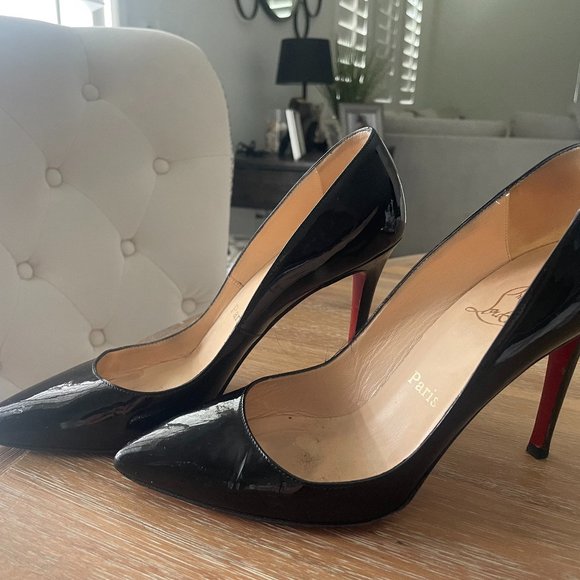 Christian Louboutin Shoes - Christian Louboutin Patent Leather Pumps, used, size 38 1/2